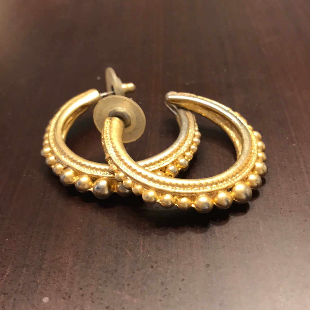 Byzantine antique gold hoops